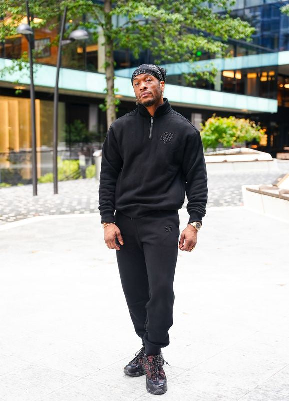 Black Quarter-Zip Fleece Sweatshirt | Gates of Heaven