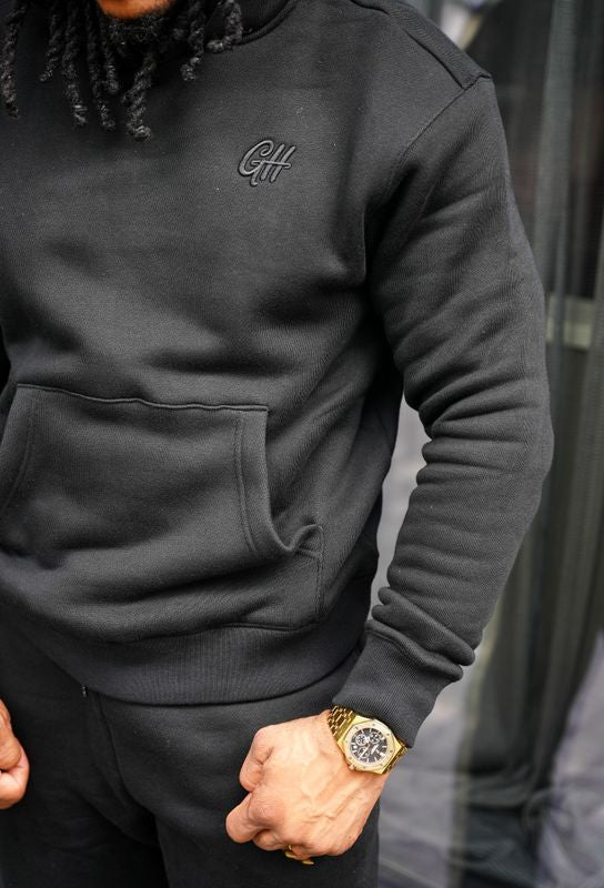 Black Embroidered Hoodie and Sweatpants Set – Gates of Heaven