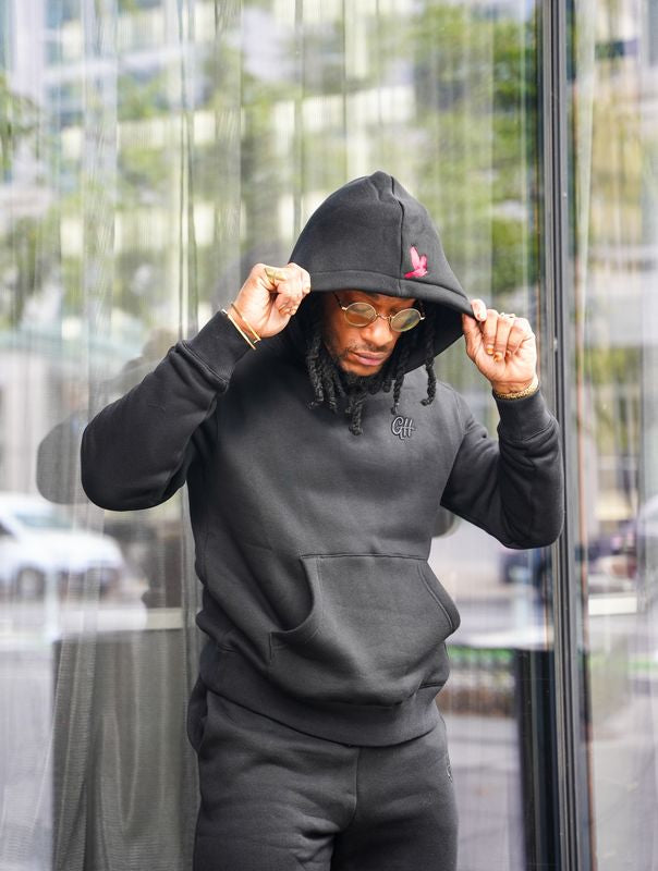 Black Embroidered Hoodie and Sweatpants Set – Gates of Heaven