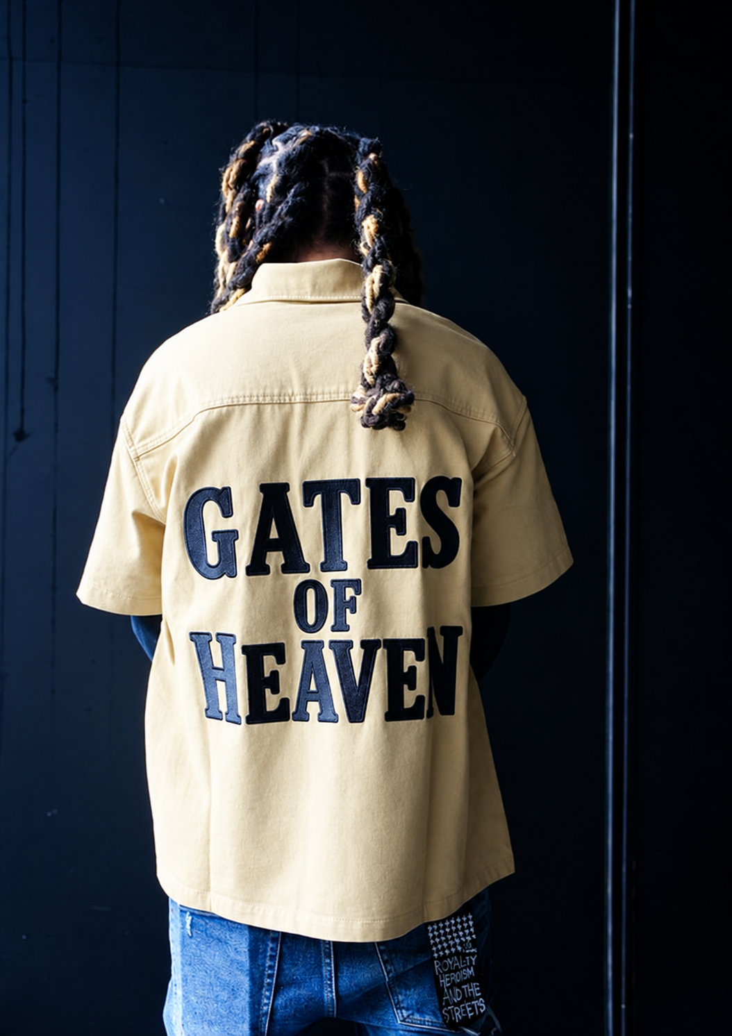 Khaki Short Sleeve Mechanic Work Shirt with Embroidery – Gates of Heaven