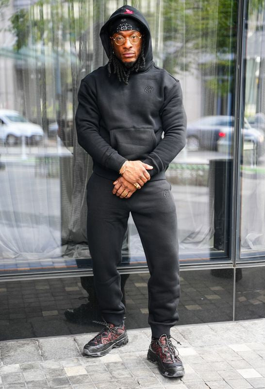 Black Embroidered Hoodie and Sweatpants Set – Gates of Heaven