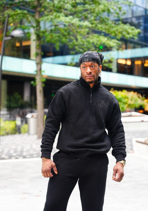Black Quarter-Zip Fleece Sweatshirt | Gates of Heaven