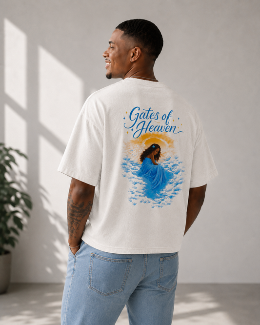 GATES OF HEAVEN — ANGEL SKY TEE (VINTAGE WHITE)