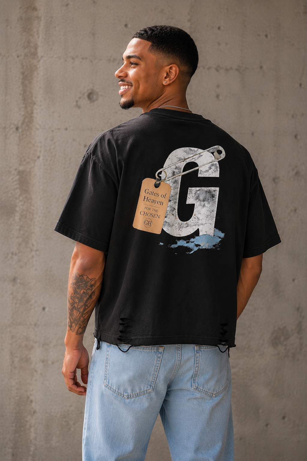 Premium Boxy Heavyweight Graphic T-Shirt – Chocolate Wash
